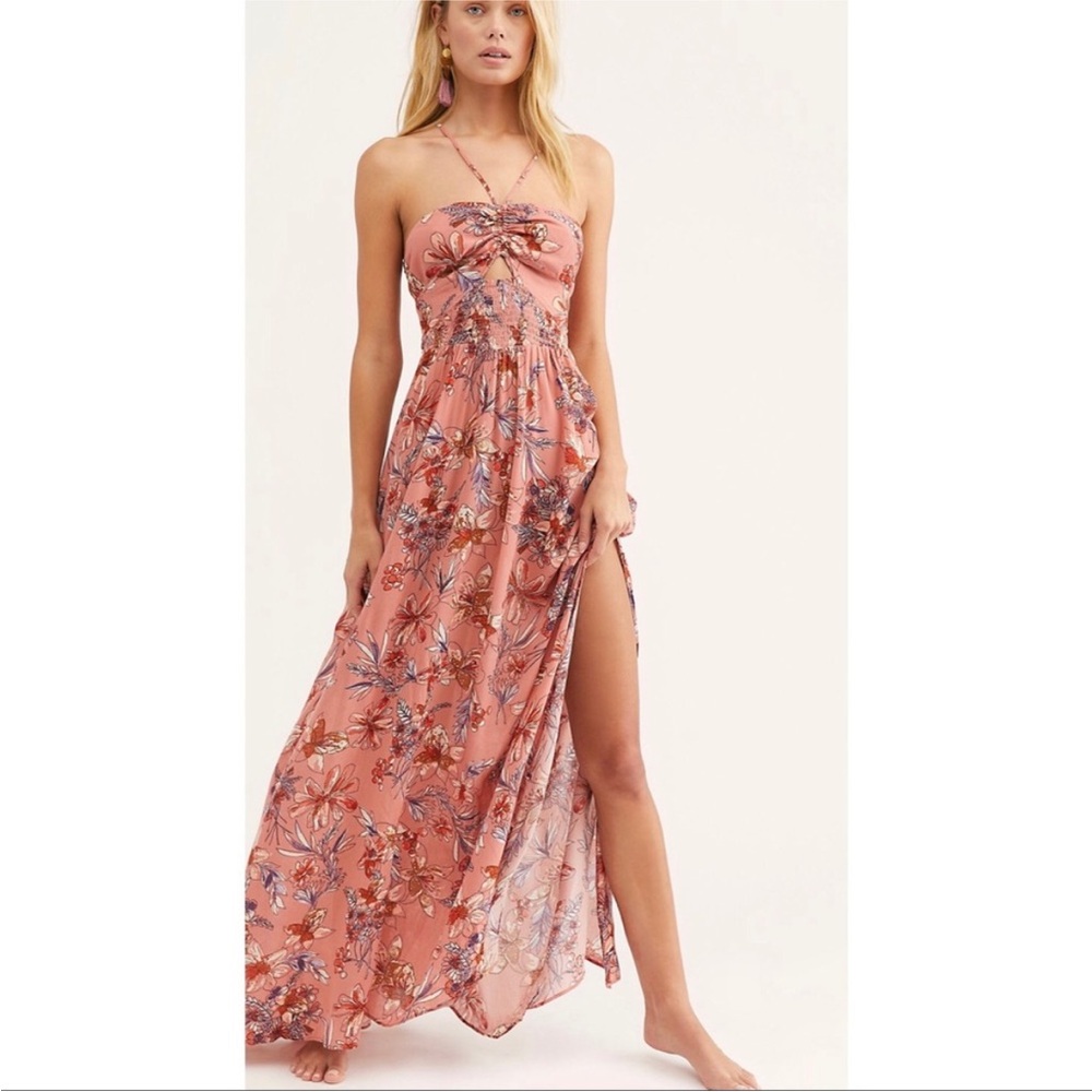 Free People Dusty Rose Floral Maxi Dress